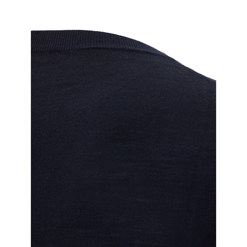 Elegant Wool Blue Sweater for Men