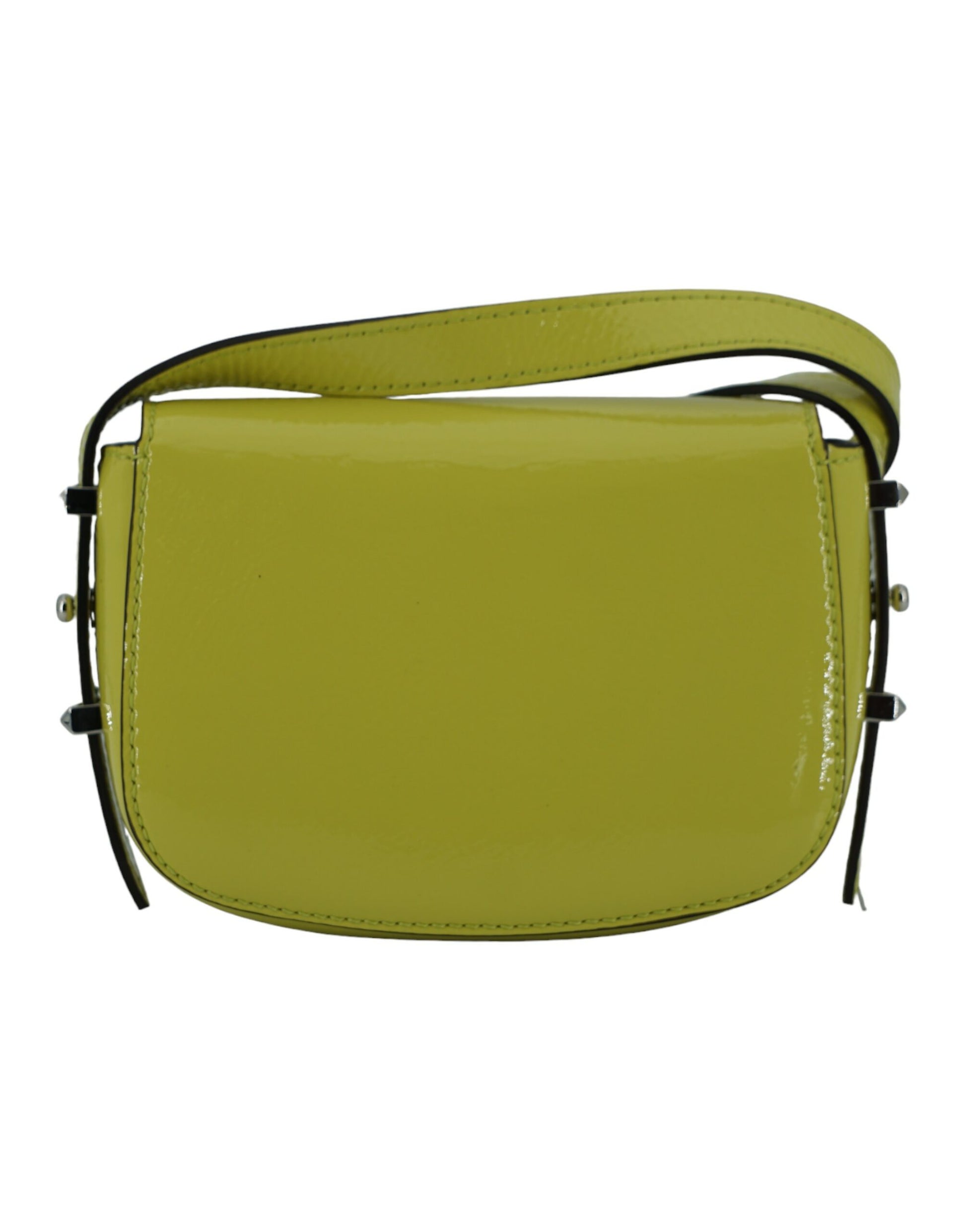 Lime Yellow Leather Small Shoulder Bag