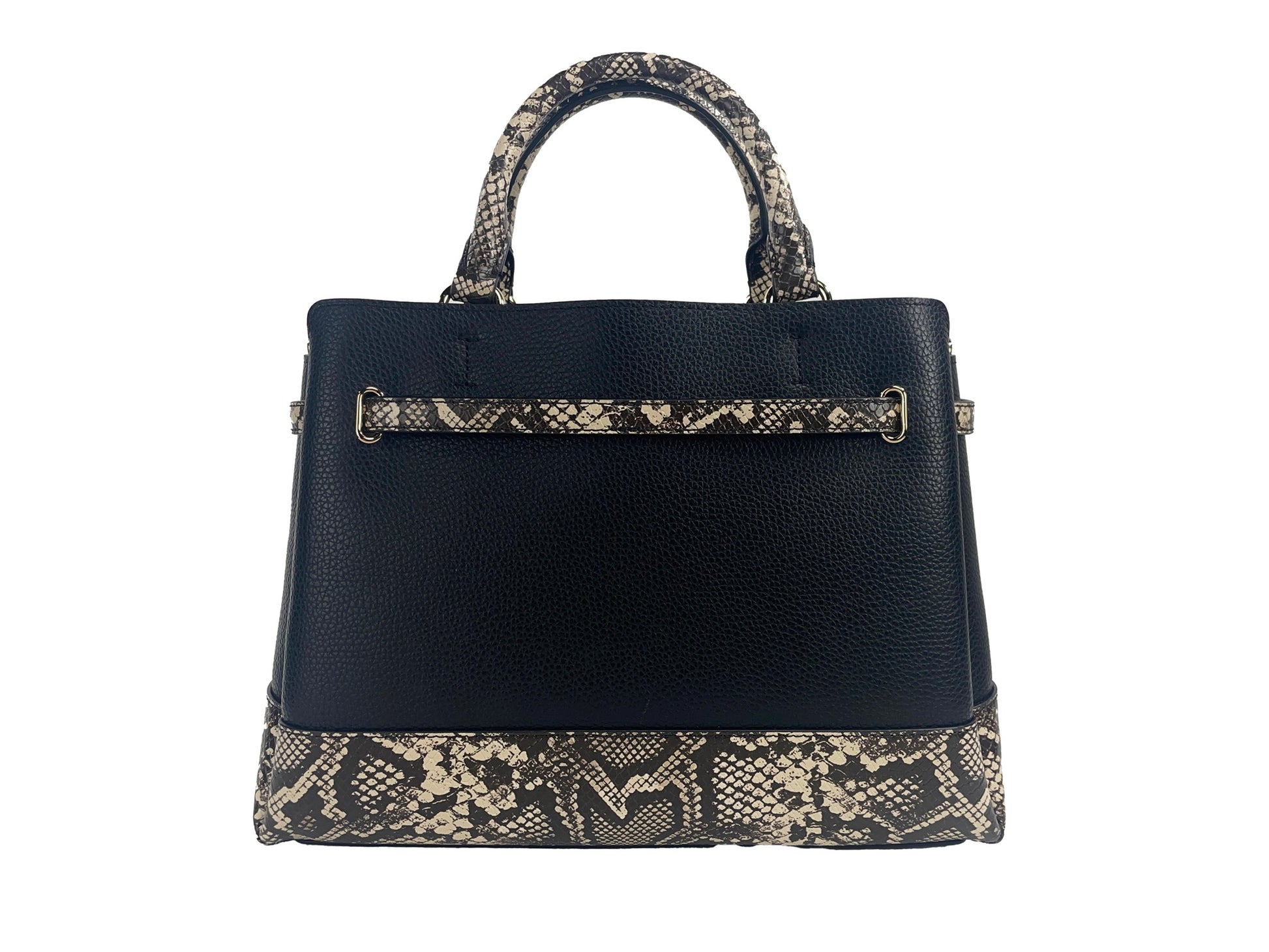 Reed Large Snake Skin Belted Satchel Crossbody Bag