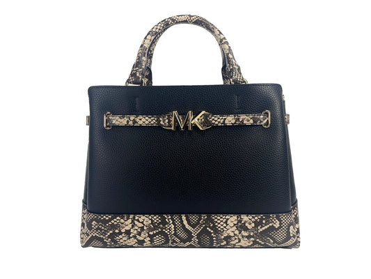 Reed Large Snake Skin Belted Satchel Crossbody Bag