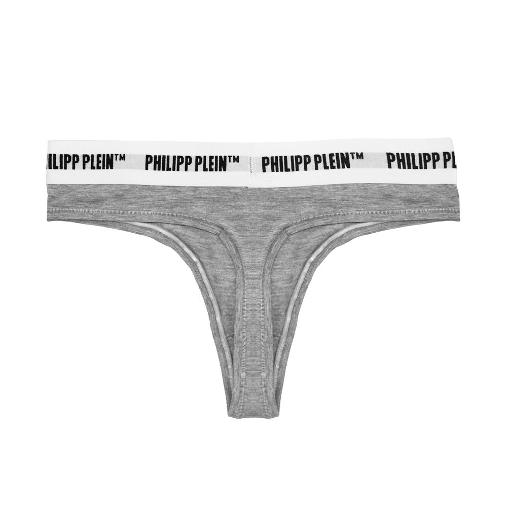 Gray Cotton Women Thong