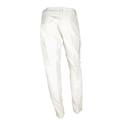 White Cotton Men Trouser