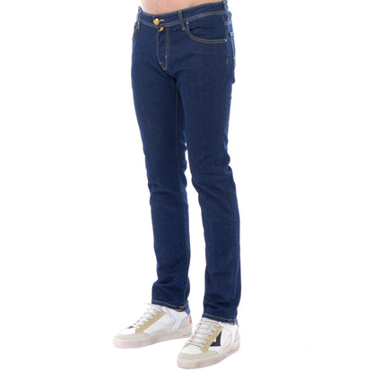 Blue Cotton Men Jeans