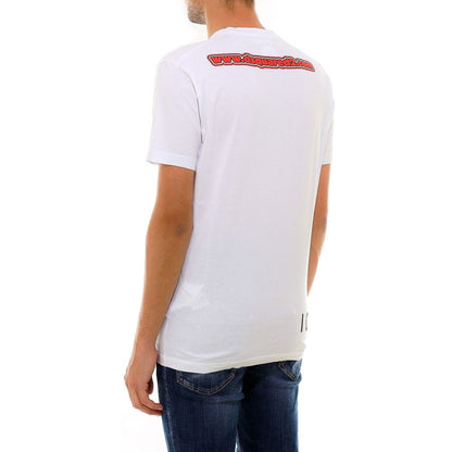 Elevated White Cotton Roundneck T-Shirt