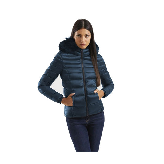 Blue Polyamide Women Jacket