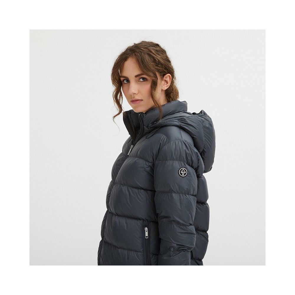 Gray Nylon Women Jacket