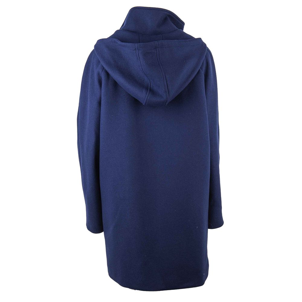 Blue Wool Women Coat