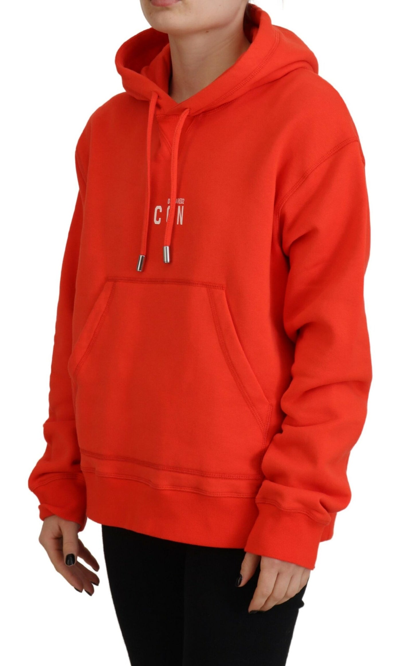 Red Mini Icon Cotton Hoodie Sweatshirt Sweater