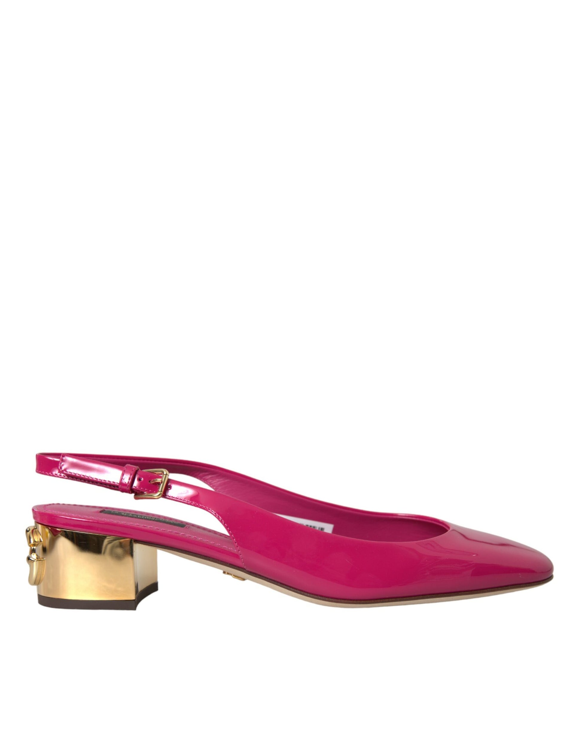 Pink Embellished Leather Slingback Shoes