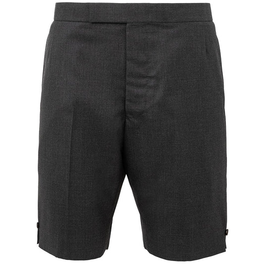 Elegant Wool Shorts in Classic Gray