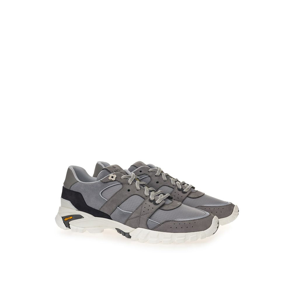 Elegant Gray Suede Sneakers for Men