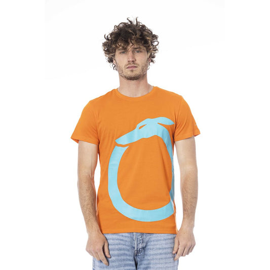 "Orange Cotton Men T-Shirt"