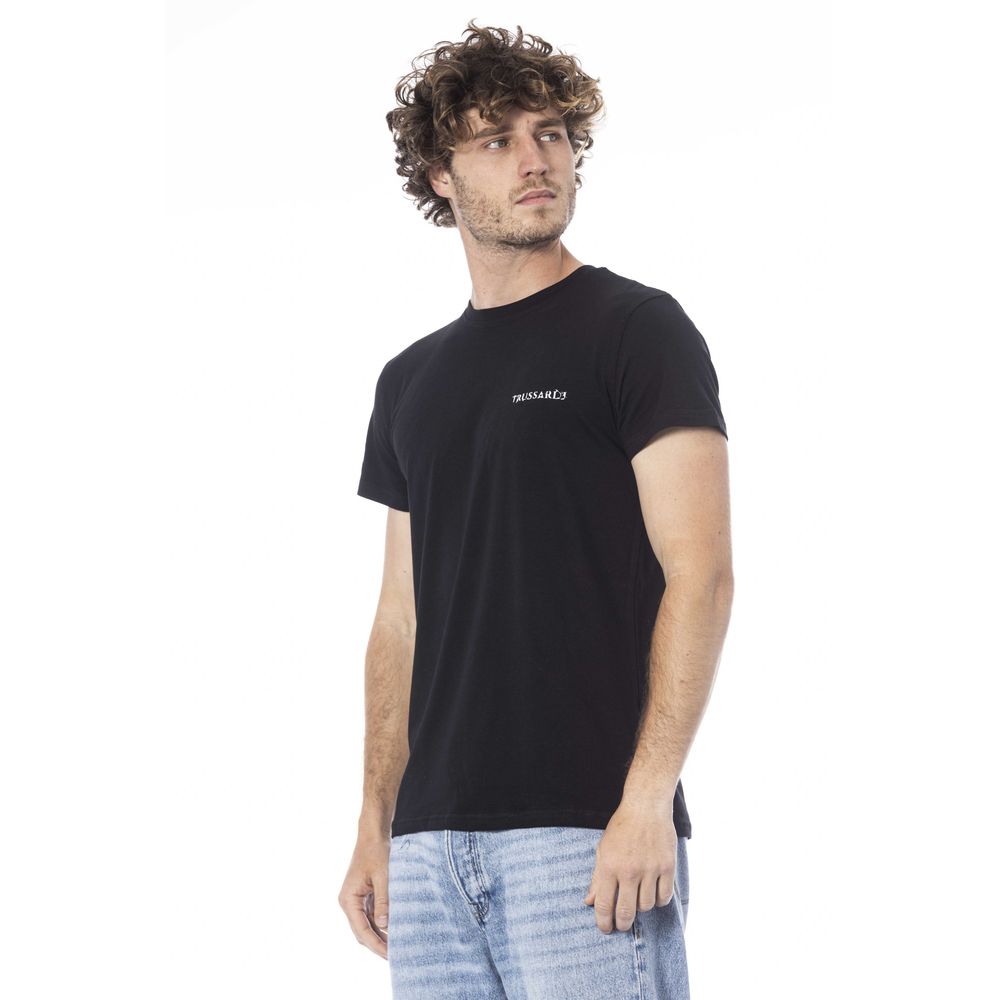 Black Cotton Men T-Shirt