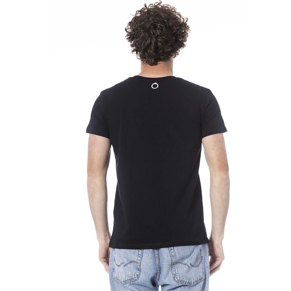 Black Cotton Men T-Shirt