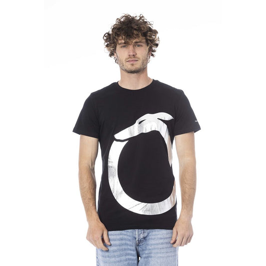 Black Cotton Men T-Shirt