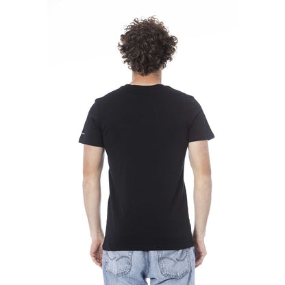 Black Cotton Men T-Shirt