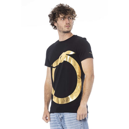 Black Cotton Men T-Shirt