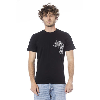 Black Cotton Men T-Shirt