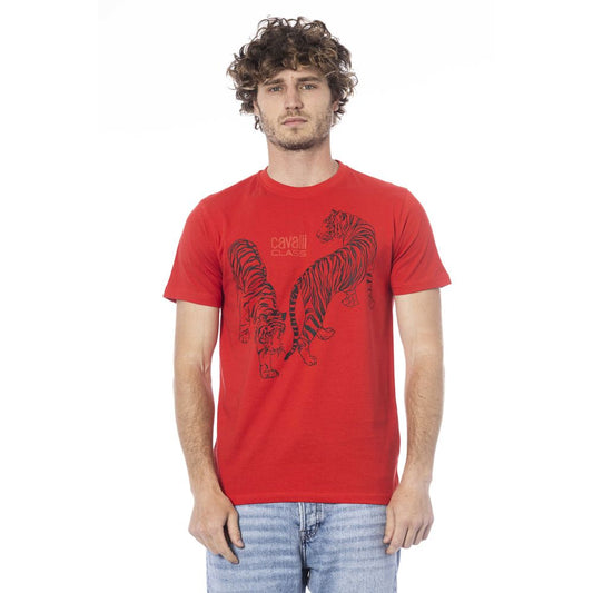 Red Cotton Men T-Shirt