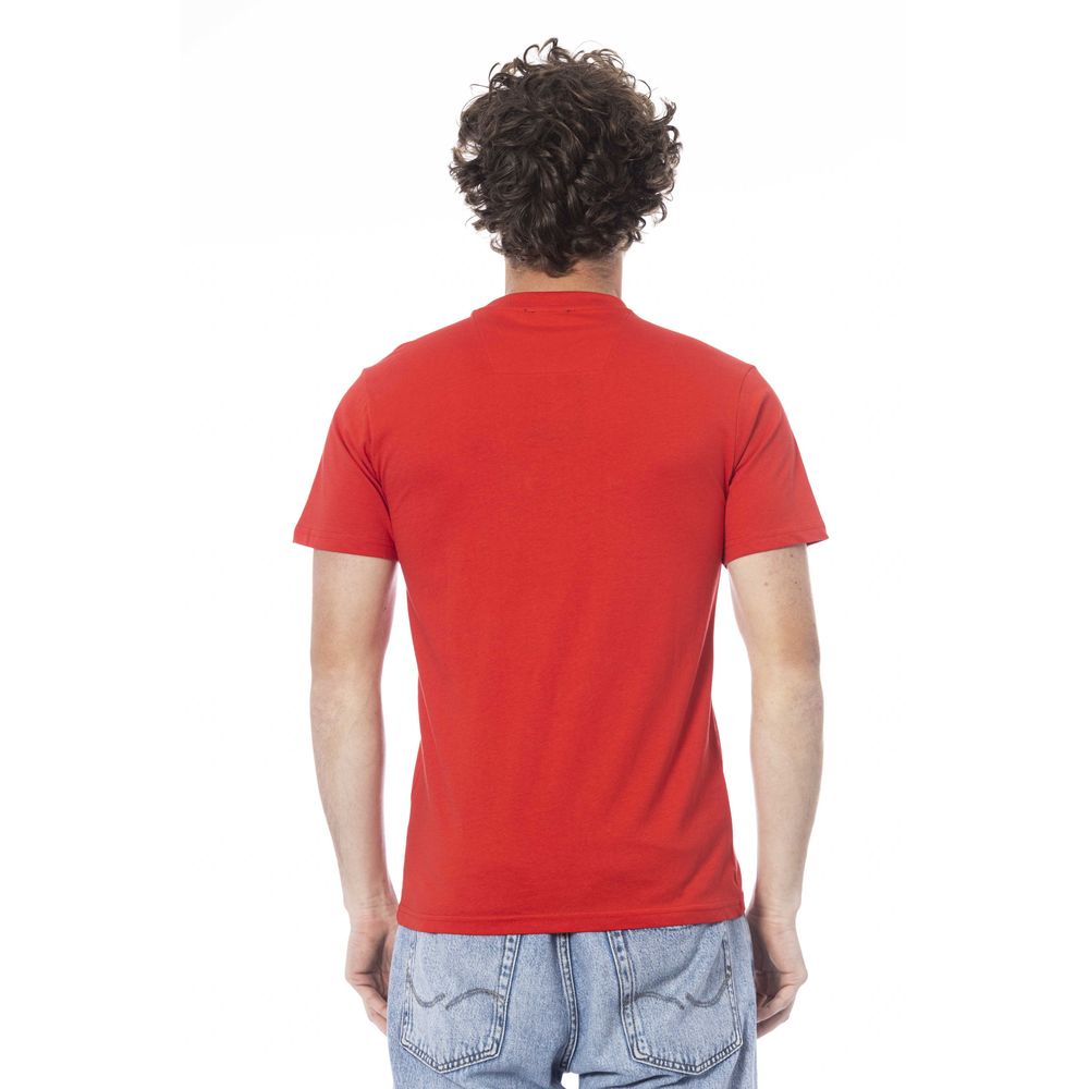 Red Cotton Men T-Shirt