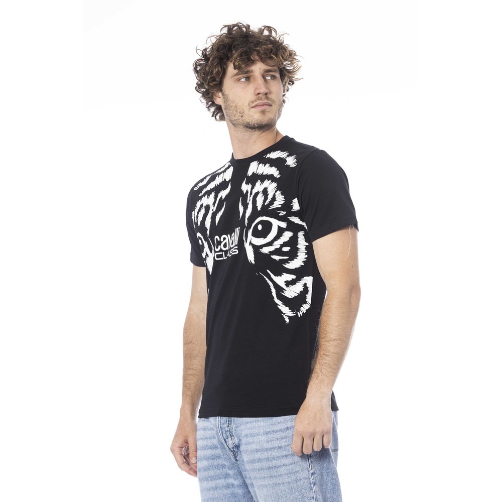 Black Cotton Men T-Shirt