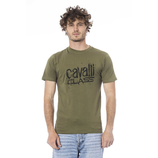 Green Cotton Men T-Shirt