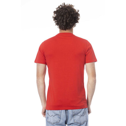 Red Cotton Men T-Shirt