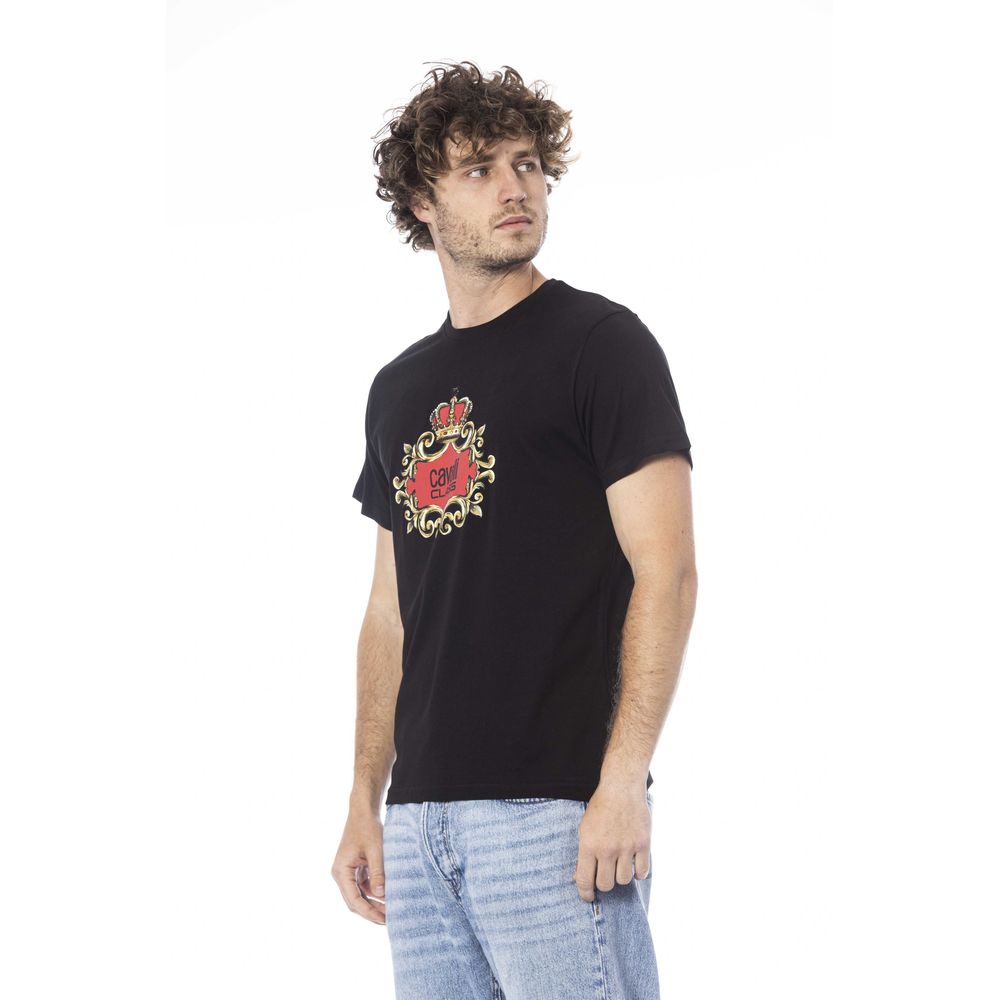 Black Cotton Men T-Shirt