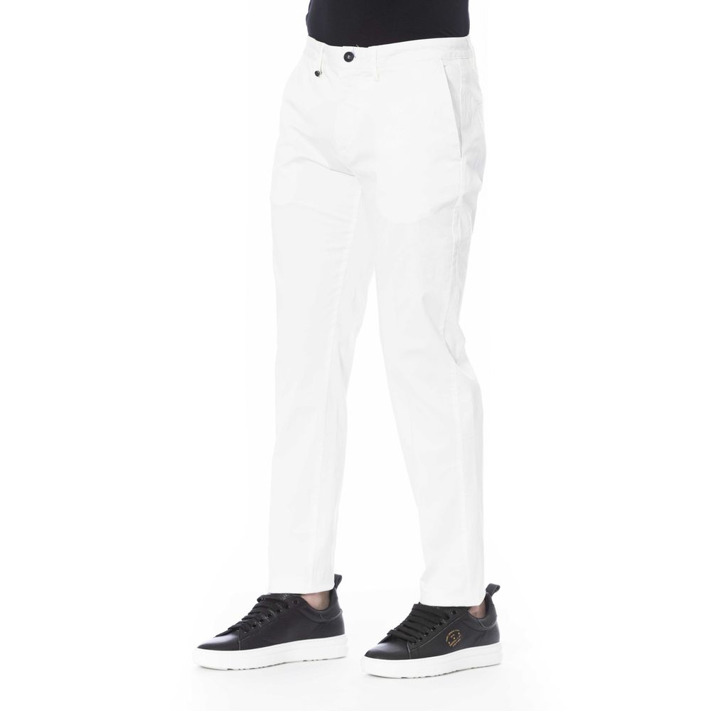 White Cotton Men Pant