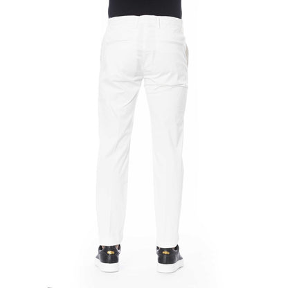 White Cotton Men Pant