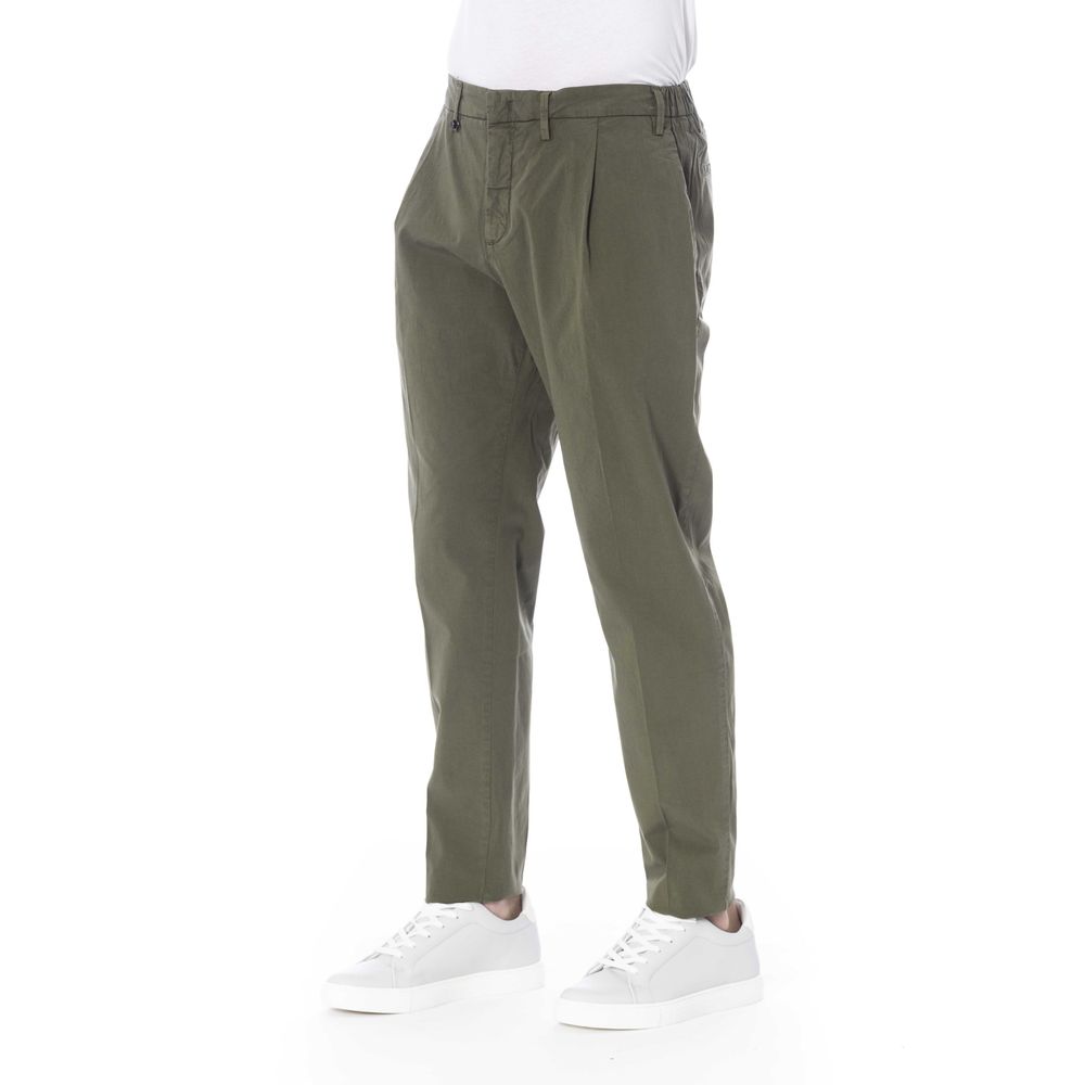 Green Cotton Men Pants