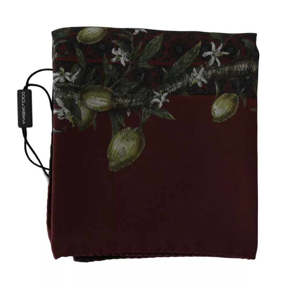 Bordeaux 100% Silk Floral Wrap Women Scarf