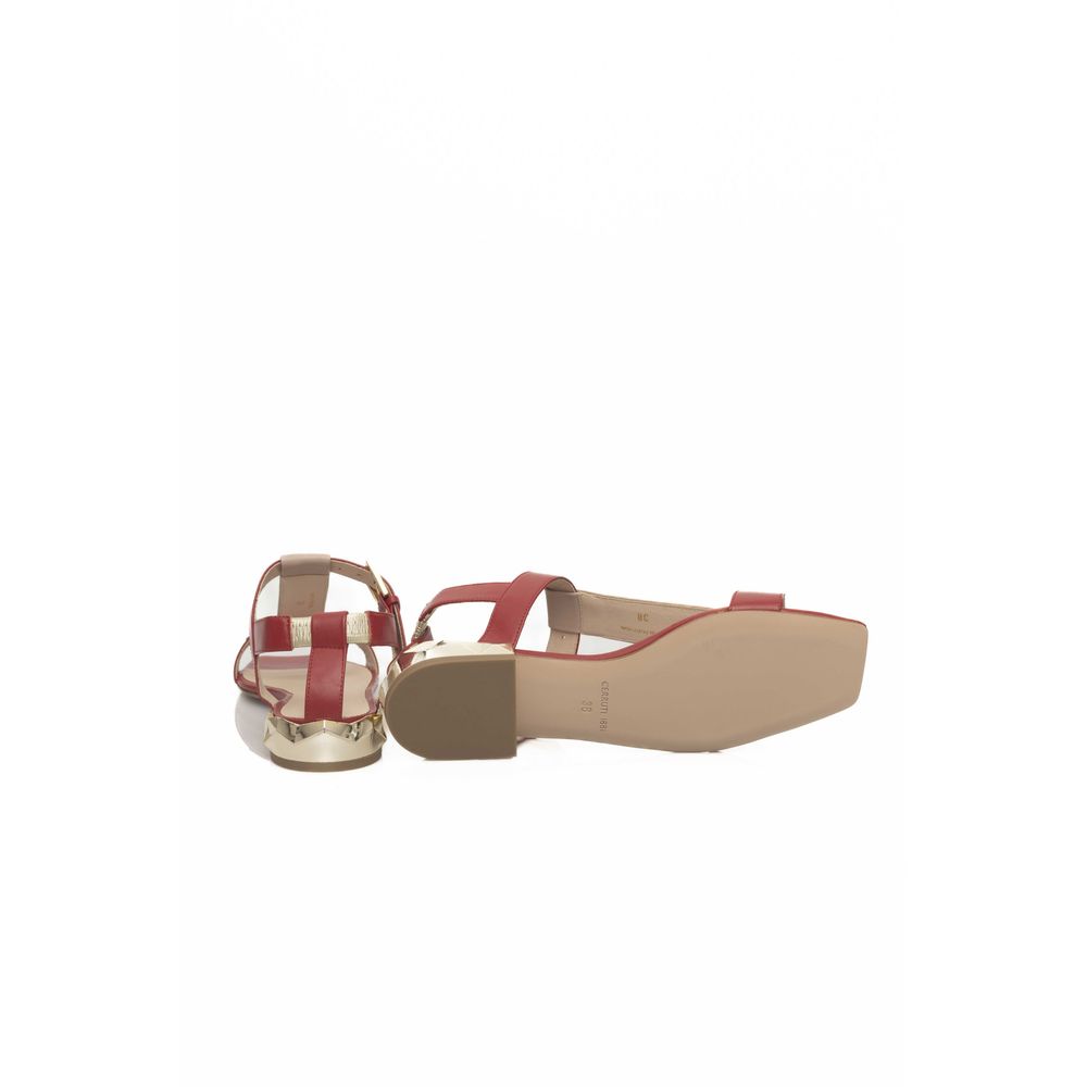 Red Goat Leather Women Sandal