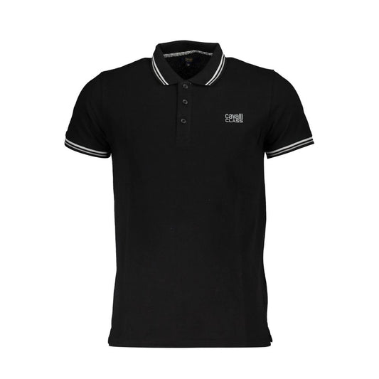 Black Cotton Polo Shirt