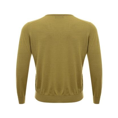 Elegant Green Cashmere Sweater for Men