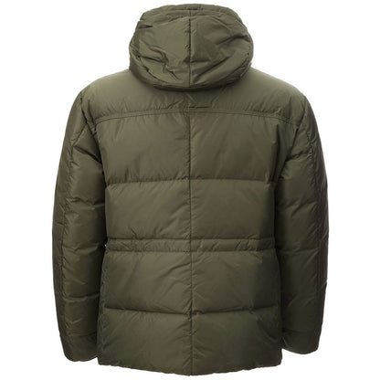 Elegant Green Polyamide Men's Jacket