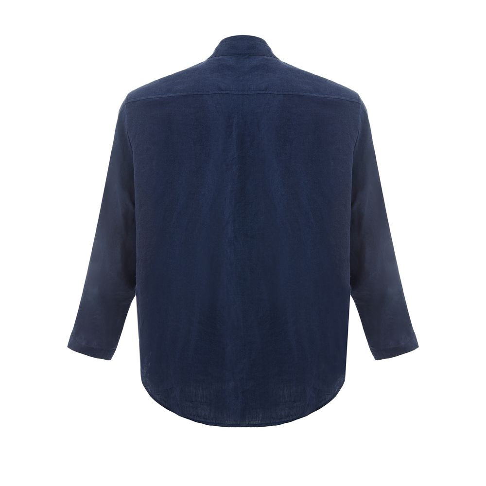 Elegant Blue Linen Men's Jacket