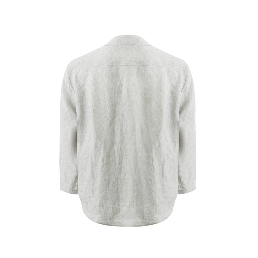 Elegant Gray Linen Jacket for Men