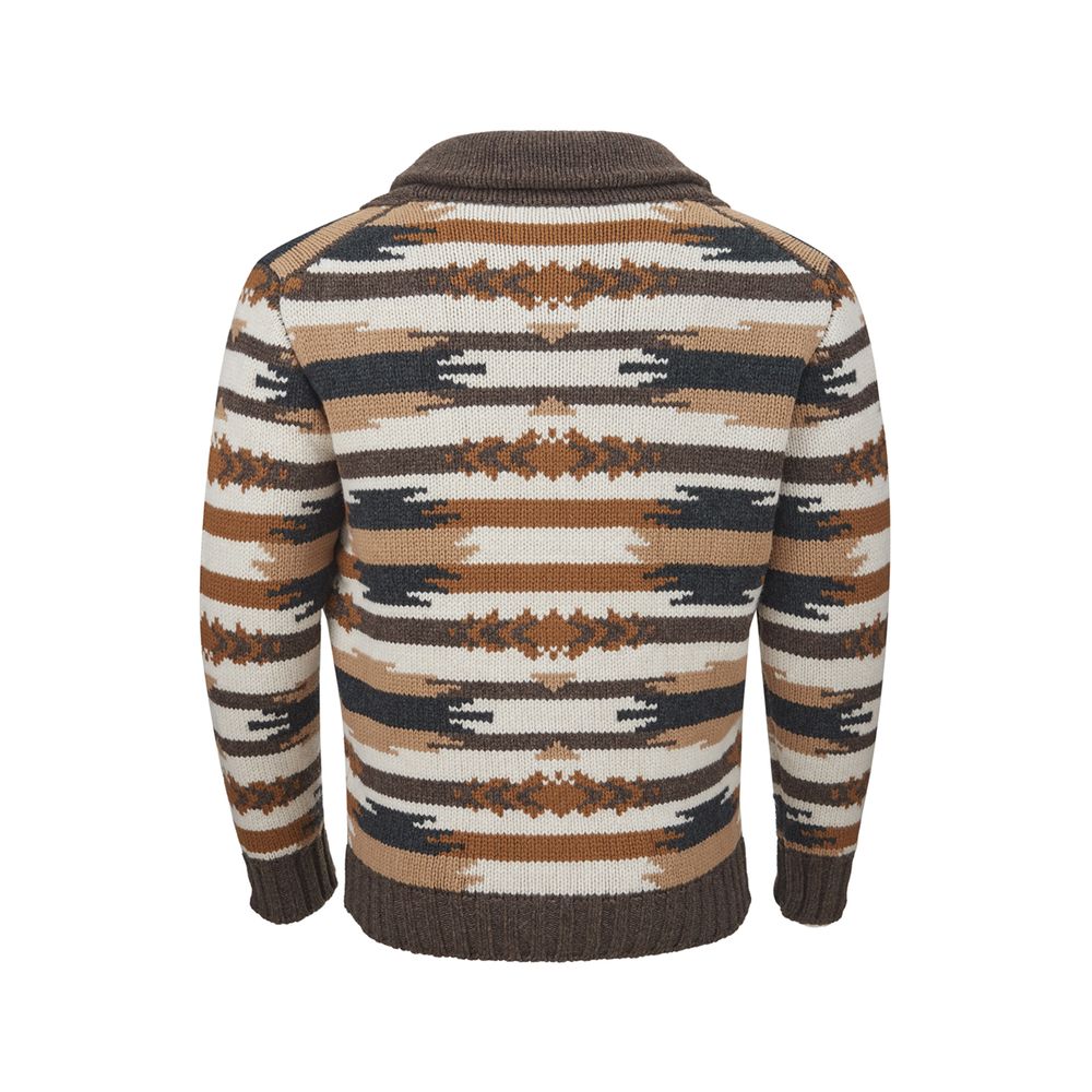 Multicolor Woolen Cardigan for the Modern Man