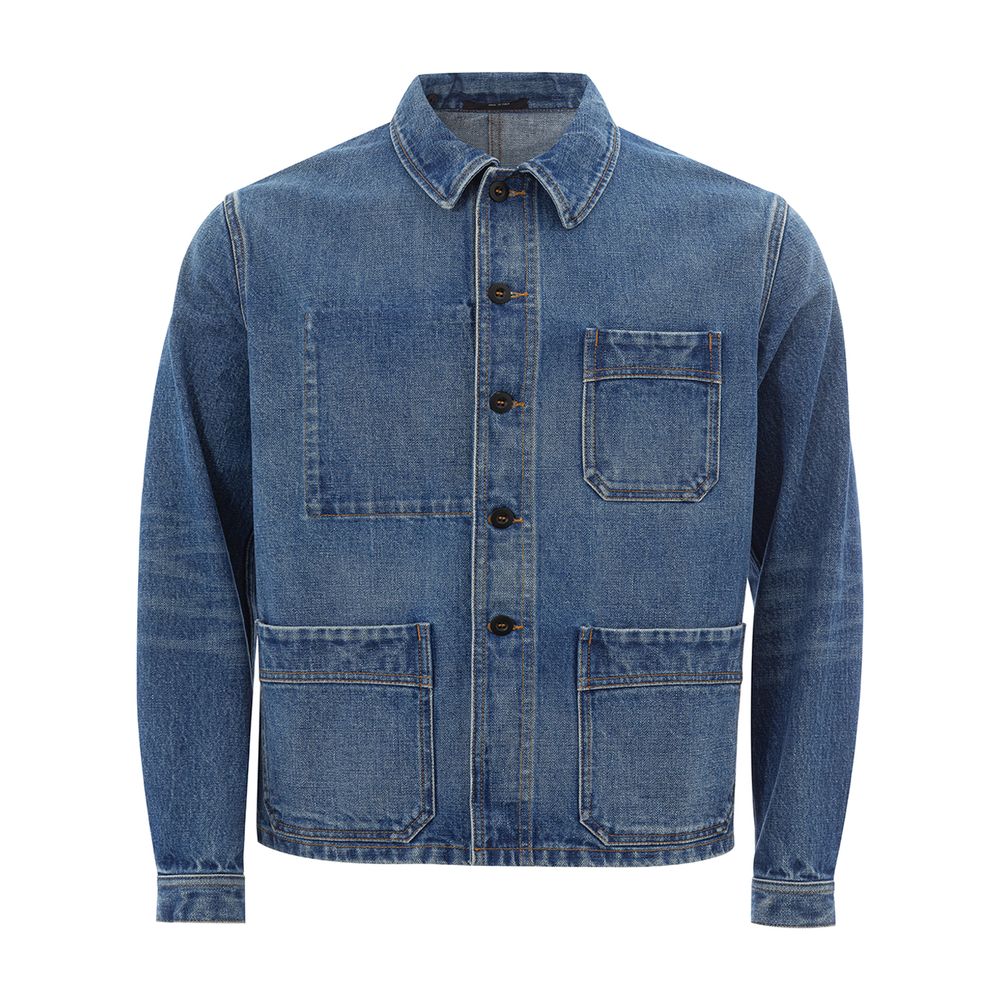 Elegant Multicolor Denim Jacket for Men