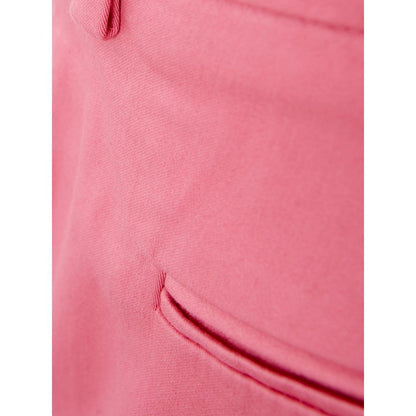 Elegant Cotton Pink Trousers for Sophisticated Style