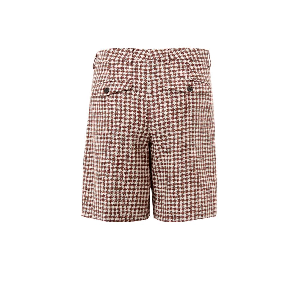 Elegant Silk-Linen Blend Multicolor Shorts