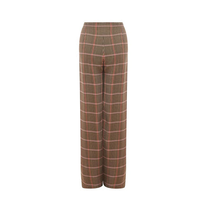 Elegant Brown Viscose Pants for Women