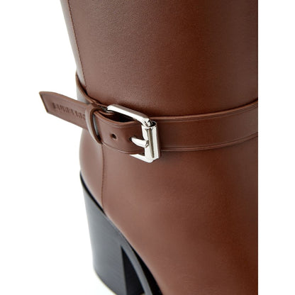 Elegant Leather Brown Boots for Sophisticated Style