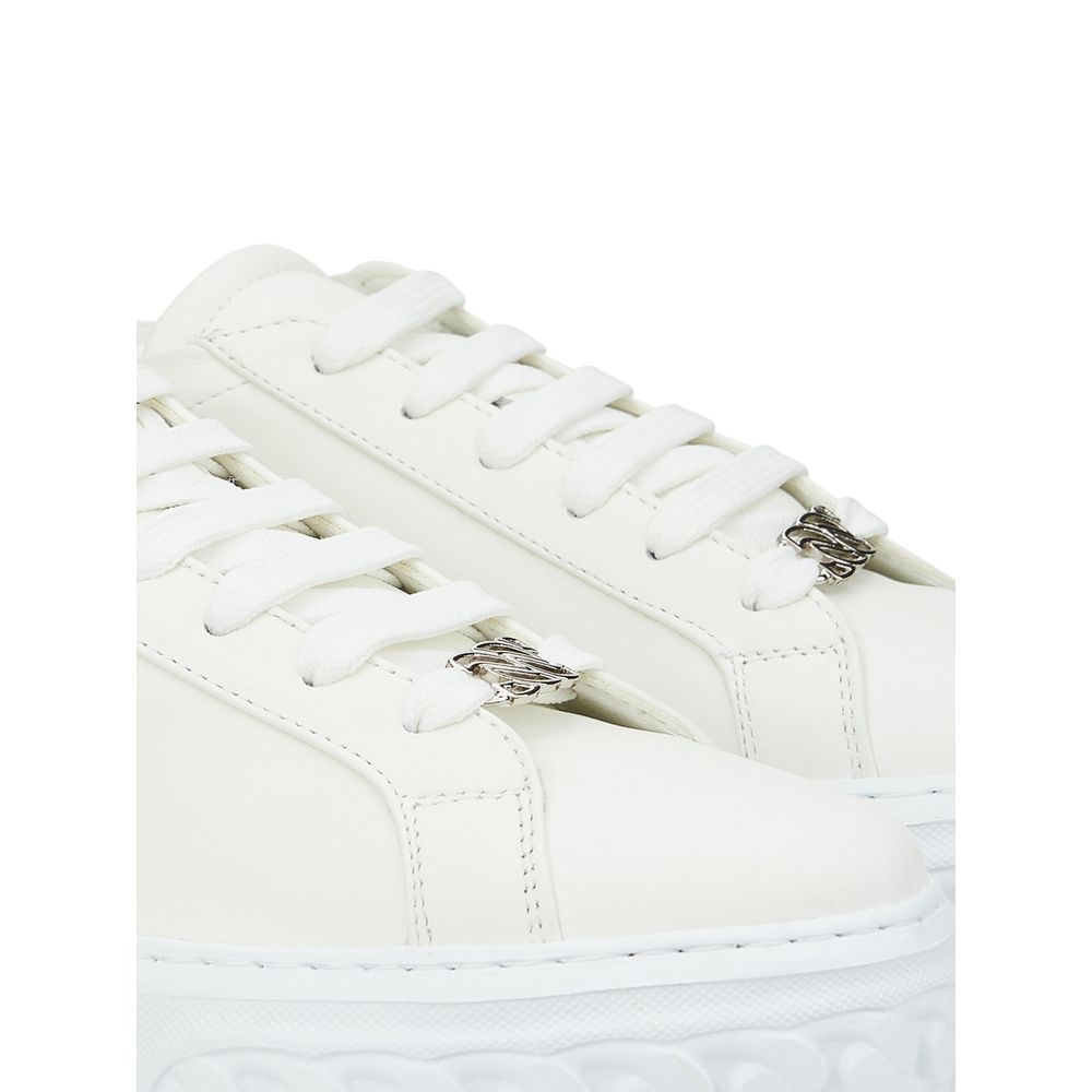 Sleek White Leather Sneakers