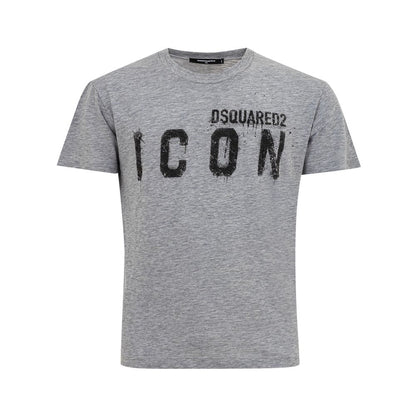 Sleek Gray Cotton Tee for Stylish Men