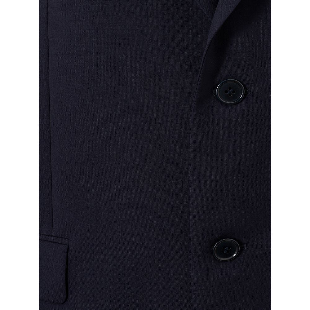 Elegant Wool Blue Men's Jacket