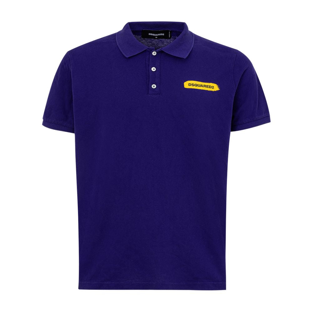 Regal Purple Cotton Polo Elegance