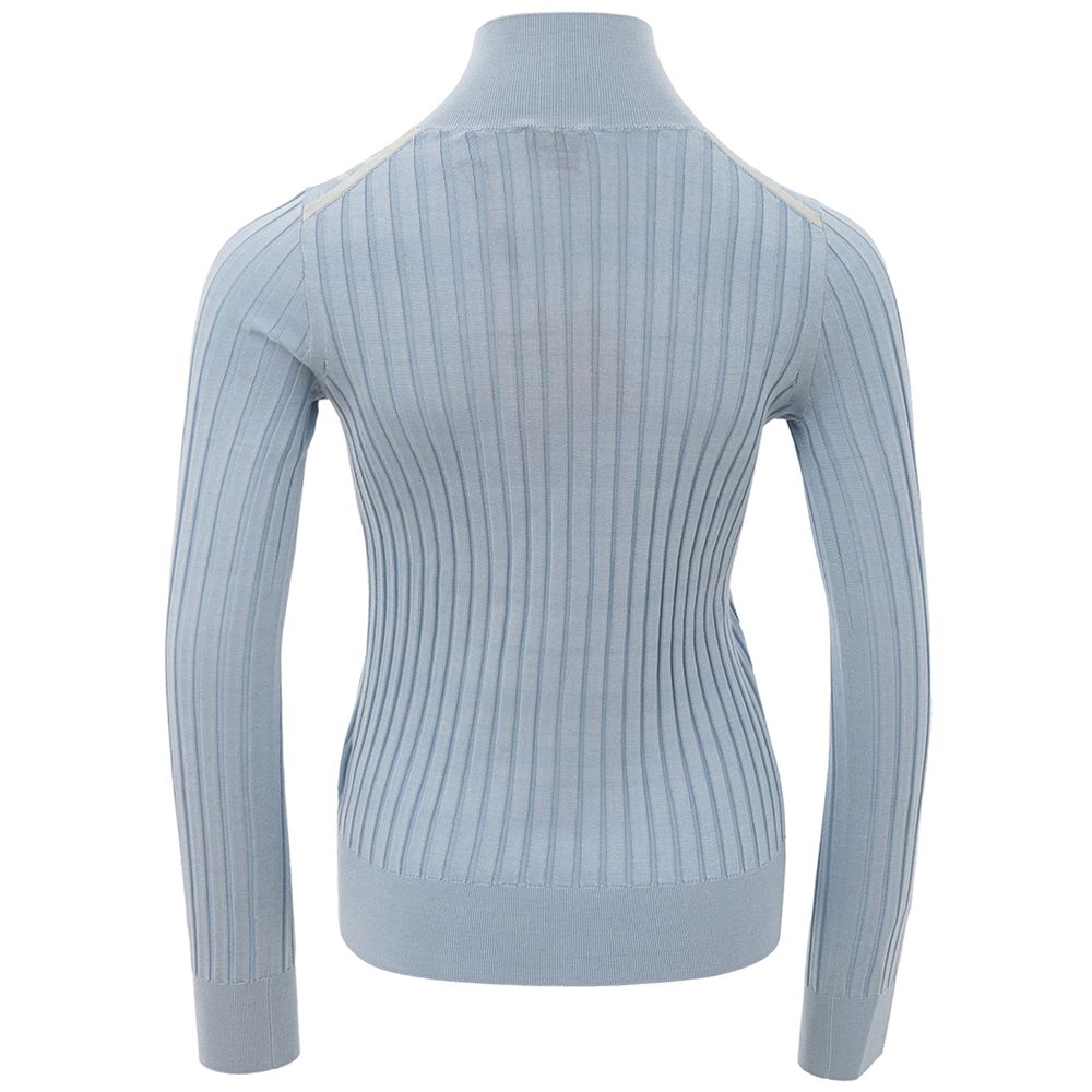 Elegant Silk Sweater in Light Blue