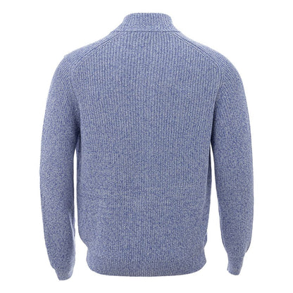 Elegant Light Blue Cotton Cardigan for Men